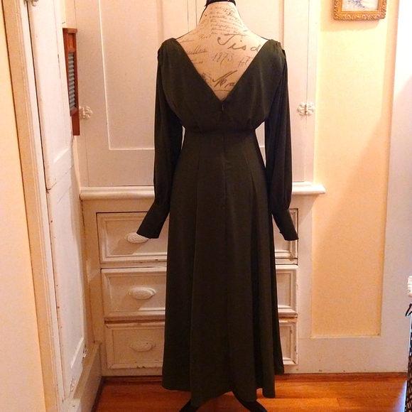 NWT Banana Republic olive green dress Sz 2 - Picture 6 of 12